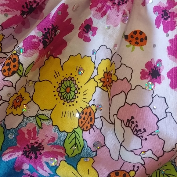 Newberry Flowered/Sparkly Summer Dress Size 6Month - Picture 6 of 8